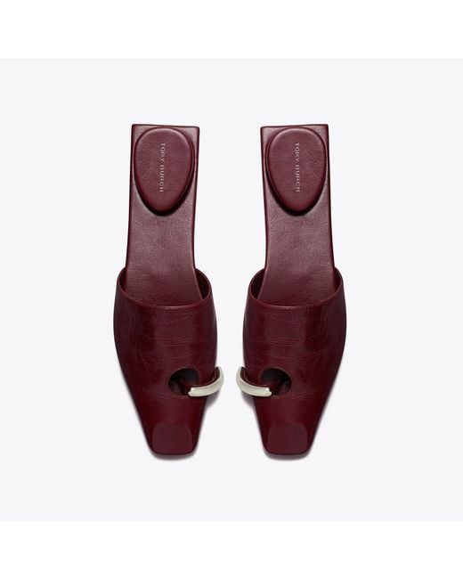 Tory Burch Brown Pierced Mule