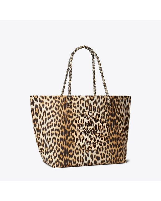 Tory Burch Metallic Ella Printed Chain Tote, One Size