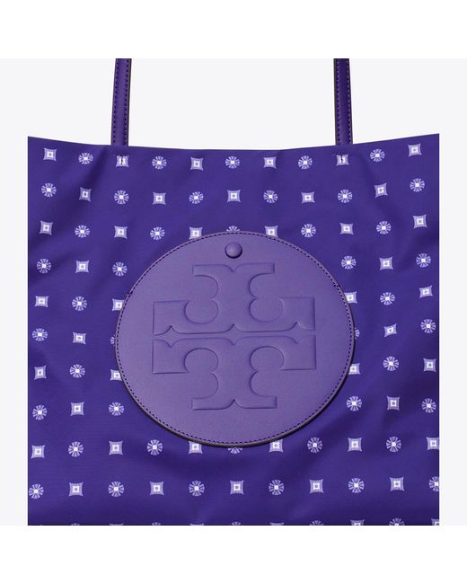 Tory Burch Purple Ella Printed Tote