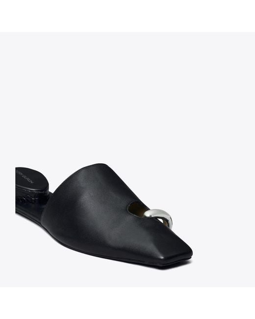 Tory Burch Black Pierced Mule
