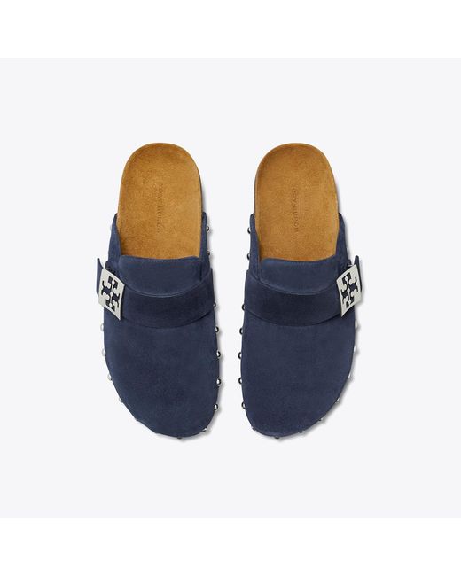 Tory Burch Blue Mellow Studded Mule
