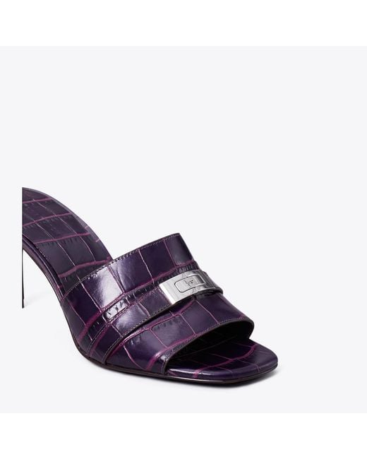 Tory Burch Blue Leelee Heeled Mule