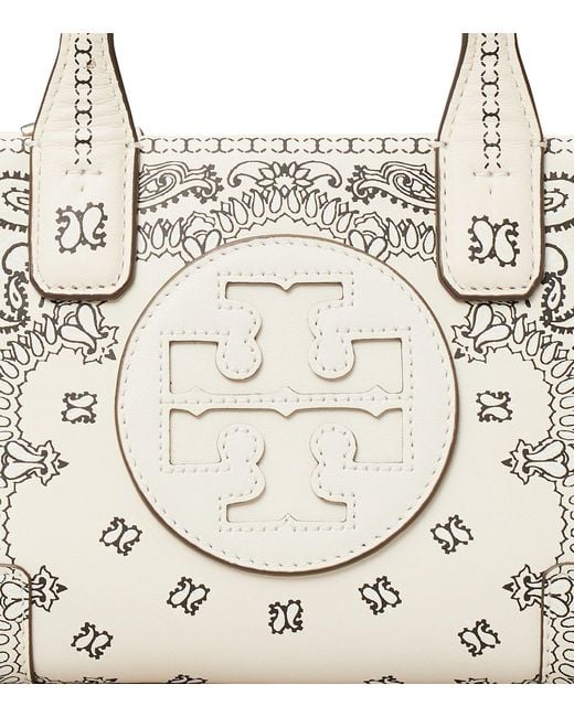 ella printed leather micro tote bag