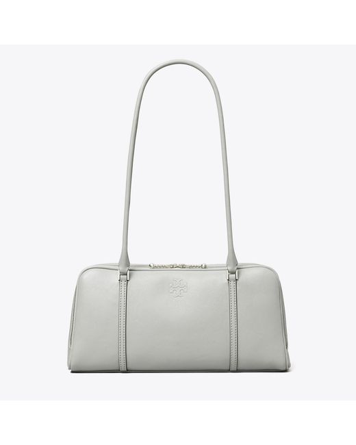 Tory Burch Gray Small Marshmallow Satchel, One Size