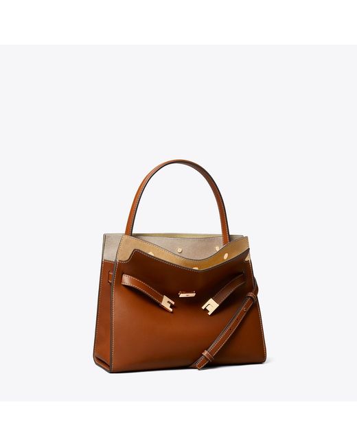 Tory Burch Brown Small Lee Radziwill Double Bag
