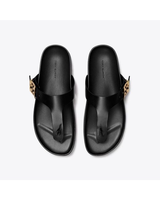 Tory Burch Black Mellow T-Strap Sandal