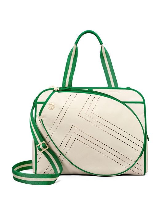 Tory Sport Multicolor Convertible Perforated-T Tennis Tote