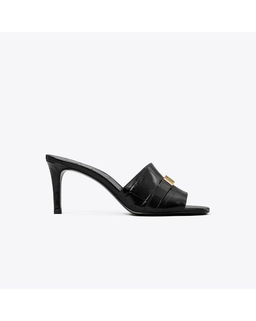 Tory Burch Black Leelee Heeled Mule