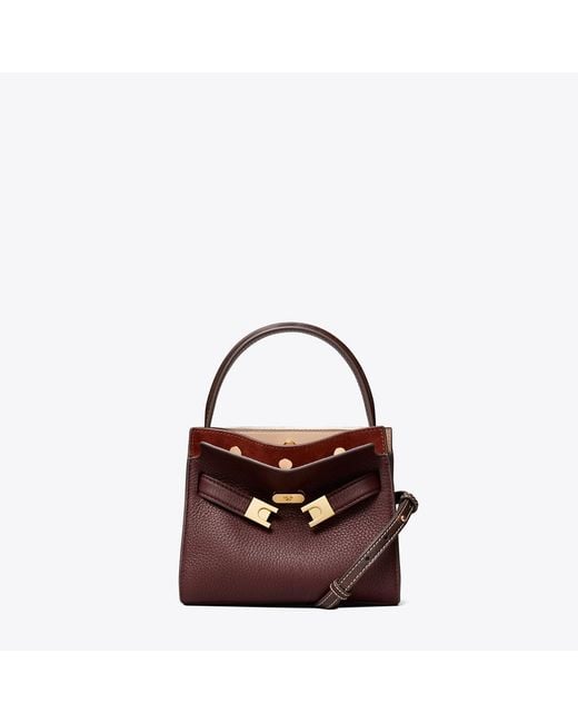 Tory Burch Brown Petite Lee Radziwill Double Bag, One Size