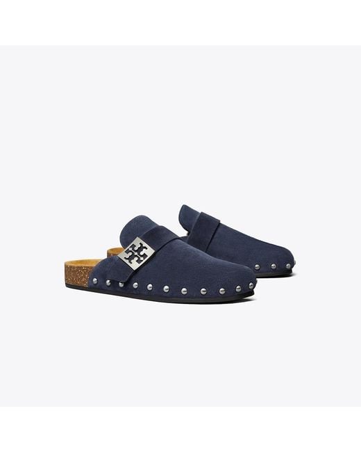 Tory Burch Blue Mellow Studded Mule