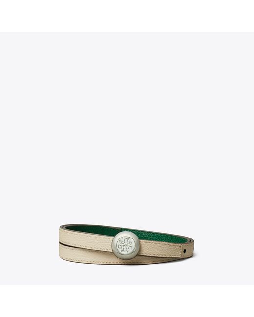 Tory Burch Green Romy Reversible Belt