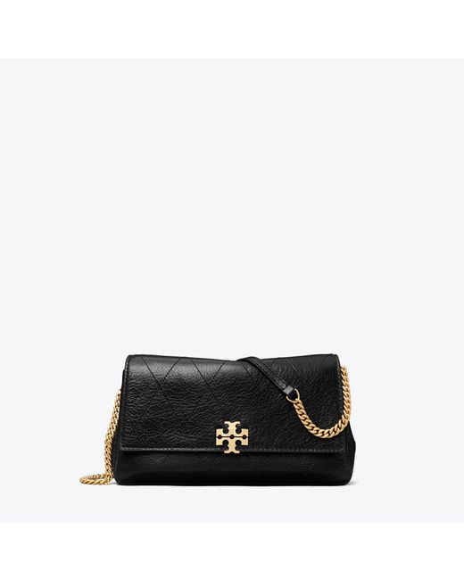Tory Burch Black Charlie Quilted Chain Crossbody