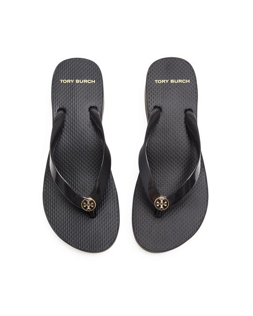 tory burch carved wedge flip flop