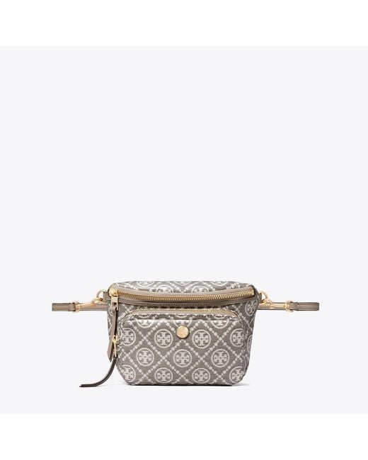 Tory Burch Metallic T Monogram Coated Jacquard Mini Belt Bag, One Size