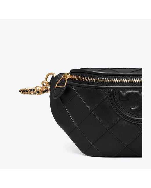Tory Burch Black Fleming Soft Belt Bag, One Size