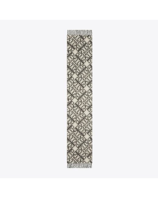 Tory Burch Metallic Puzzle Logo Scarf