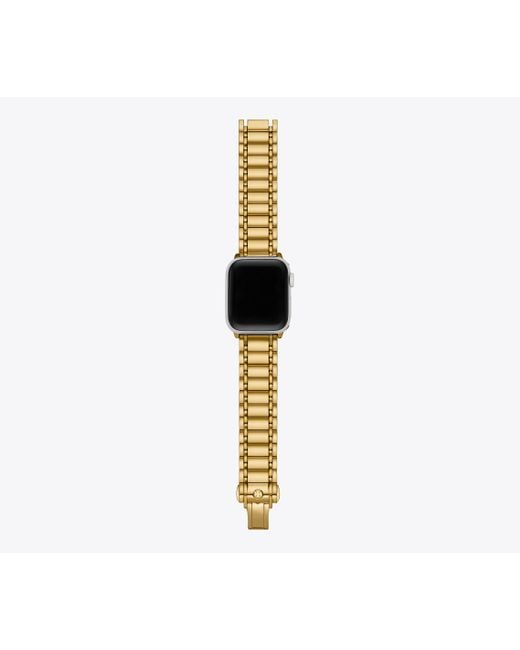 Tory Burch Black Miller Band For Apple Watch®, Gold-tone Stainless Steel