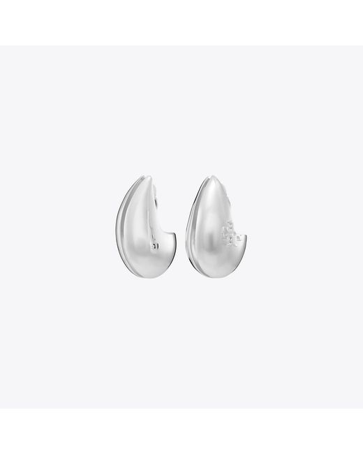 Tory Burch White Pierced Earrings, One Size