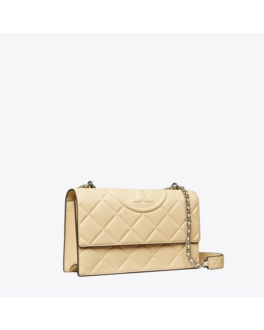 Tory Burch Natural Fleming Shoulder Bag, One Size