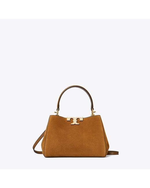 Tory Burch Brown Mini Eleanor Suede Satchel, One Size