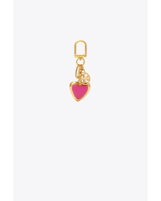 Tory burch top heart keychain