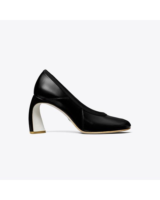 Tory Burch Black Peep-Toe Pump
