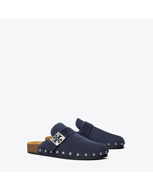 Tory Burch Blue Mellow Studded Mule