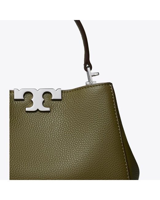 Tory Burch Green Mini Eleanor Soft Satchel, One Size