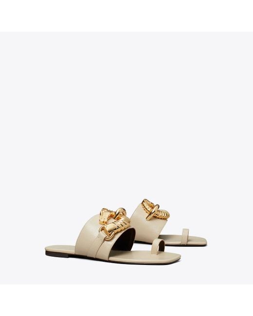 Tory Burch Jessa Toe Ring Sandal in Natural | Lyst