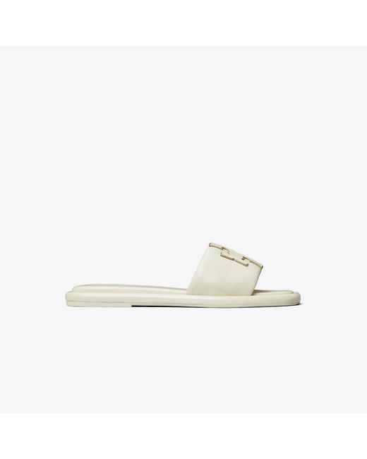 Tory Burch White Double T Sport Slide for men