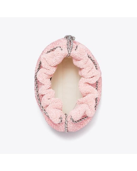 Tory Burch Pink Tb X Bonbon Mini Fleming Embellished Hobo Bag