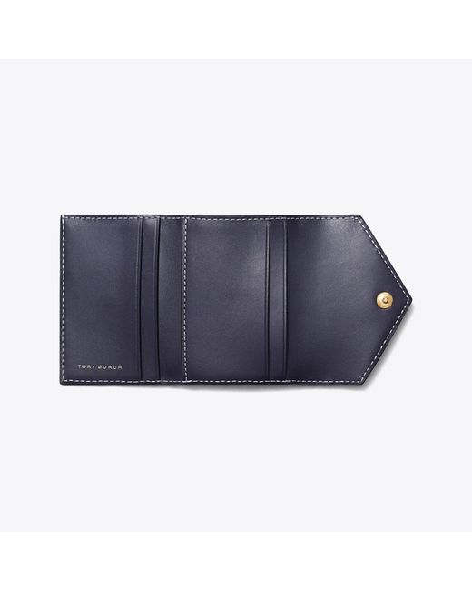 Tory Burch Gray T Monogram Small Envelope Wallet, One Size