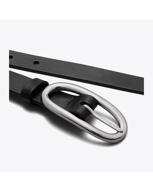 Tory Burch Black Large Pierced Buckle Belt