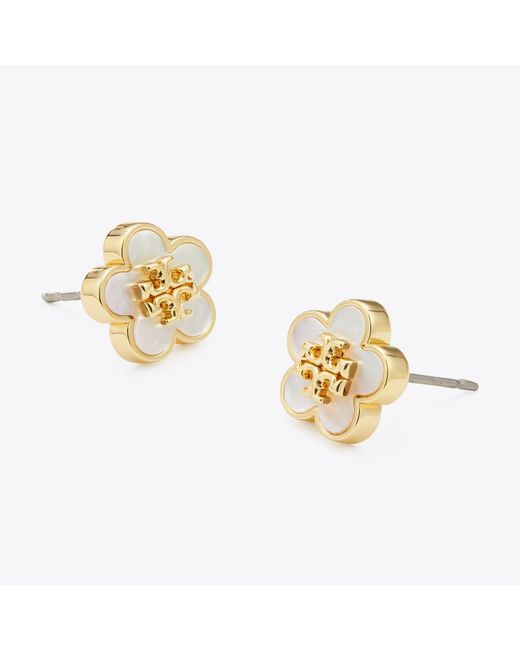 Tory Burch Metallic Forget Me Not Stud Earrings, One Size