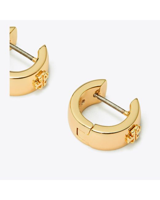 Tory Burch Metallic Icon Huggie Earrings, One Size