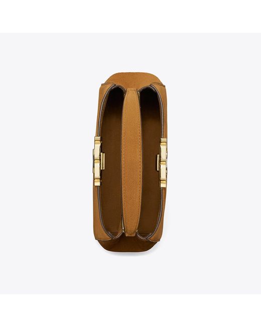 Tory Burch Brown Mini Eleanor Suede Satchel, One Size