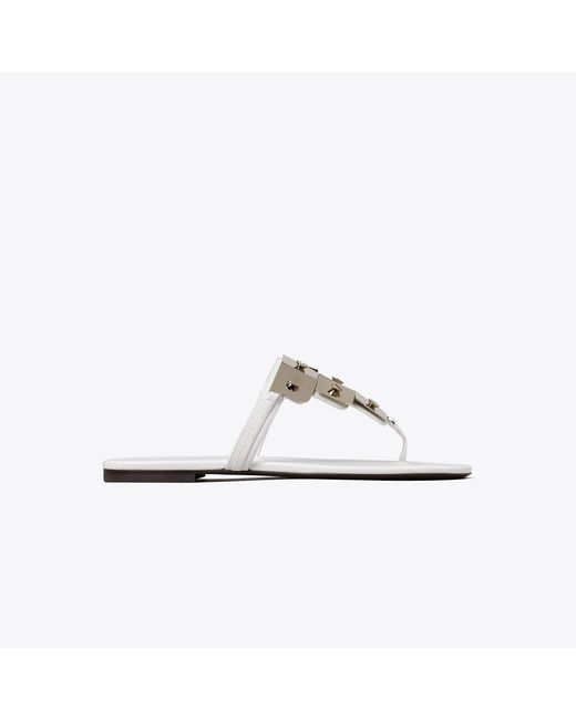 Tory Burch White Gladiator Capri Sandal