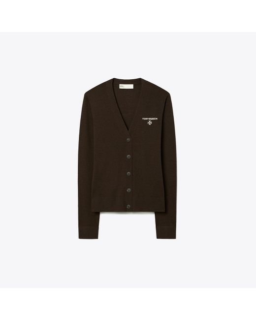 Tory Burch Women's Brown Simone Wool Cardigan