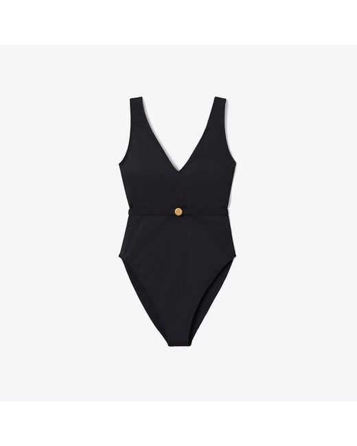 Tory Burch Blue Belted Swimsuit