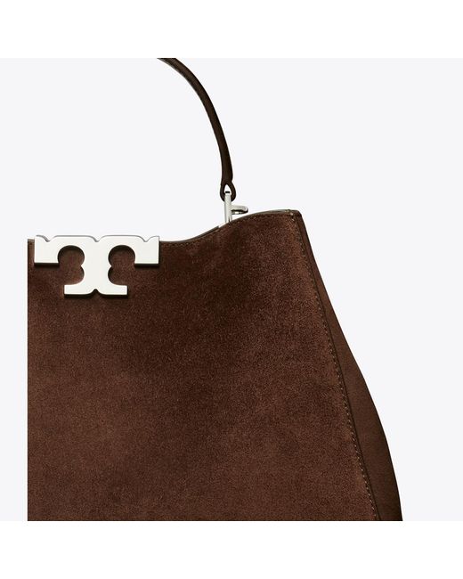 Tory Burch Brown Eleanor Suede Satchel, One Size
