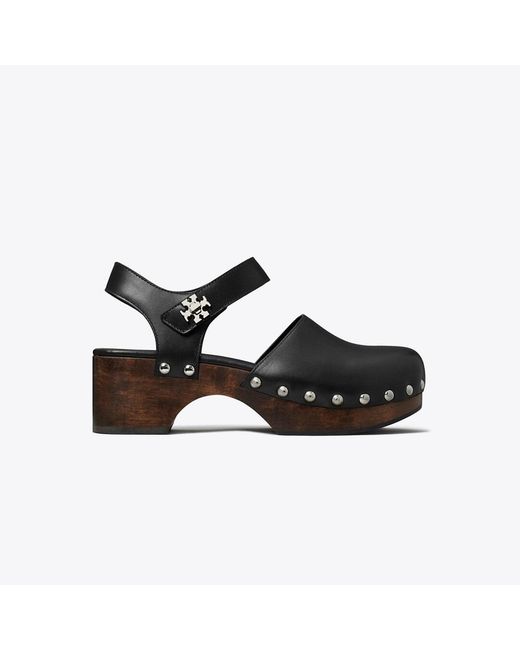 Tory Burch Black Turnlock Clog