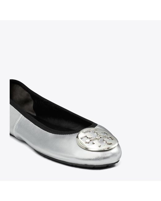 Tory Burch White Reva Travel Ballet