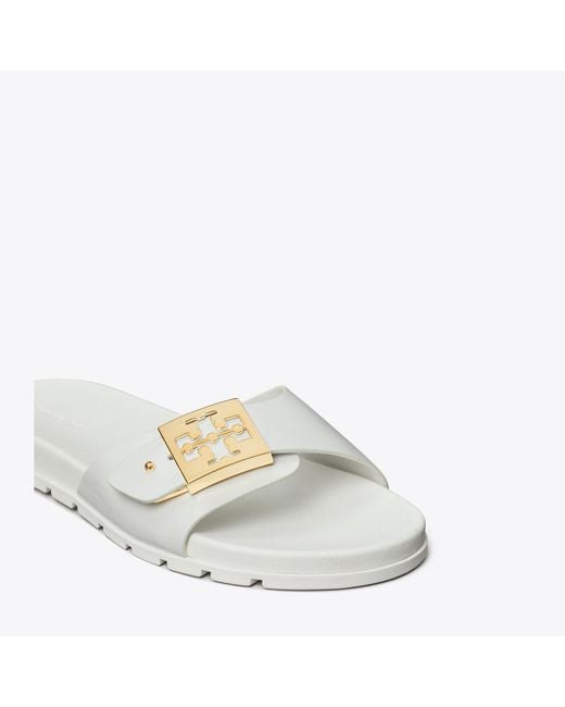 Tory Burch White Mellow Slide