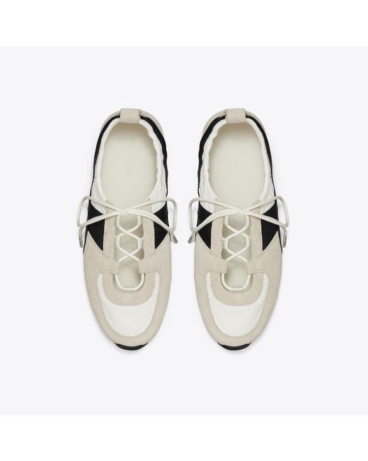 Tory Burch White Hank Ballet Sneaker