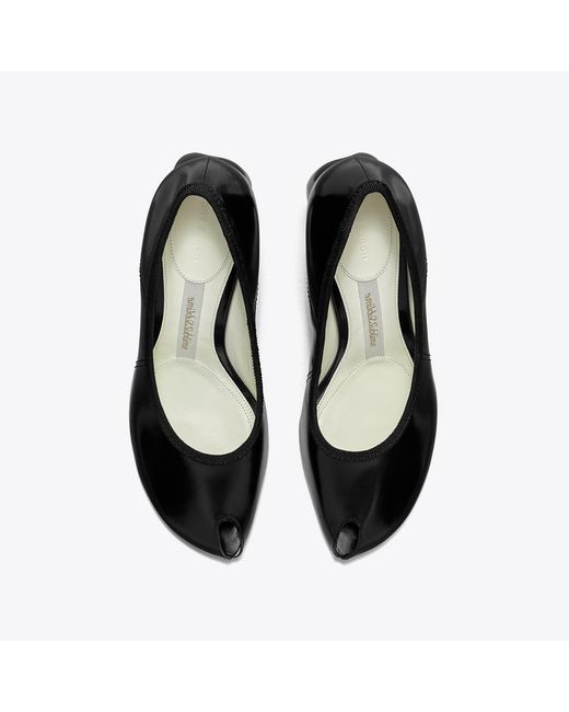 Tory Burch Black Peep-Toe Pump