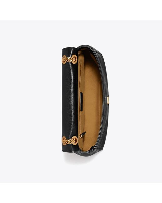 Tory Burch Black Charlie Quilted Shoulder Bag