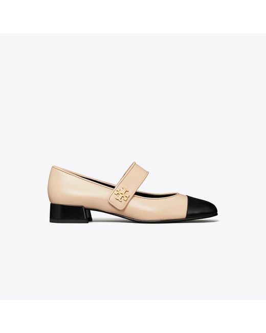 Tory Burch White Cap-Toe Mary Jane