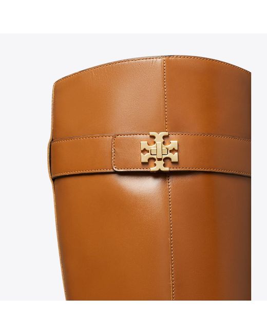 Tory Burch Brown Turnlock Riding Boot