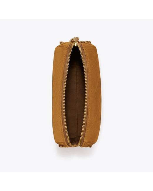 Tory Burch Brown Fleming Suede Soft Crossbody Bag