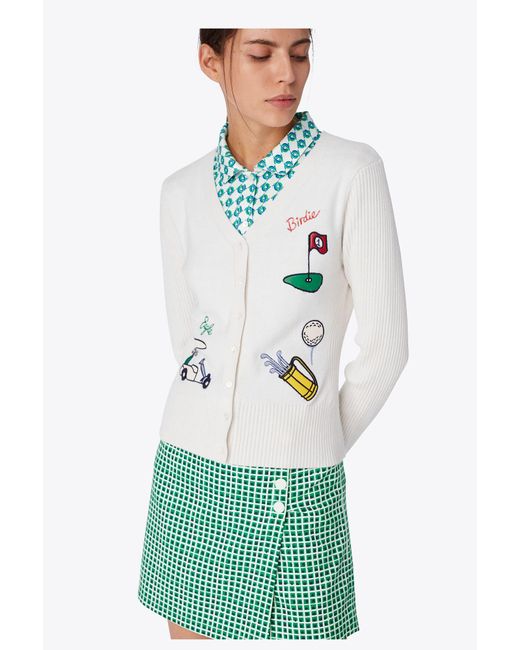 Tory Sport Printed Tech Twill Golf Skort in Green Lyst